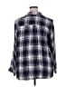 Jessica Simpson 100% Viscose Plaid Blue Long Sleeve Button-Down Shirt Size 2X - photo 2