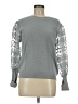 Calligraphie Silver Pullover Sweater Size M - photo 1