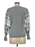 Calligraphie Silver Pullover Sweater Size M - photo 2