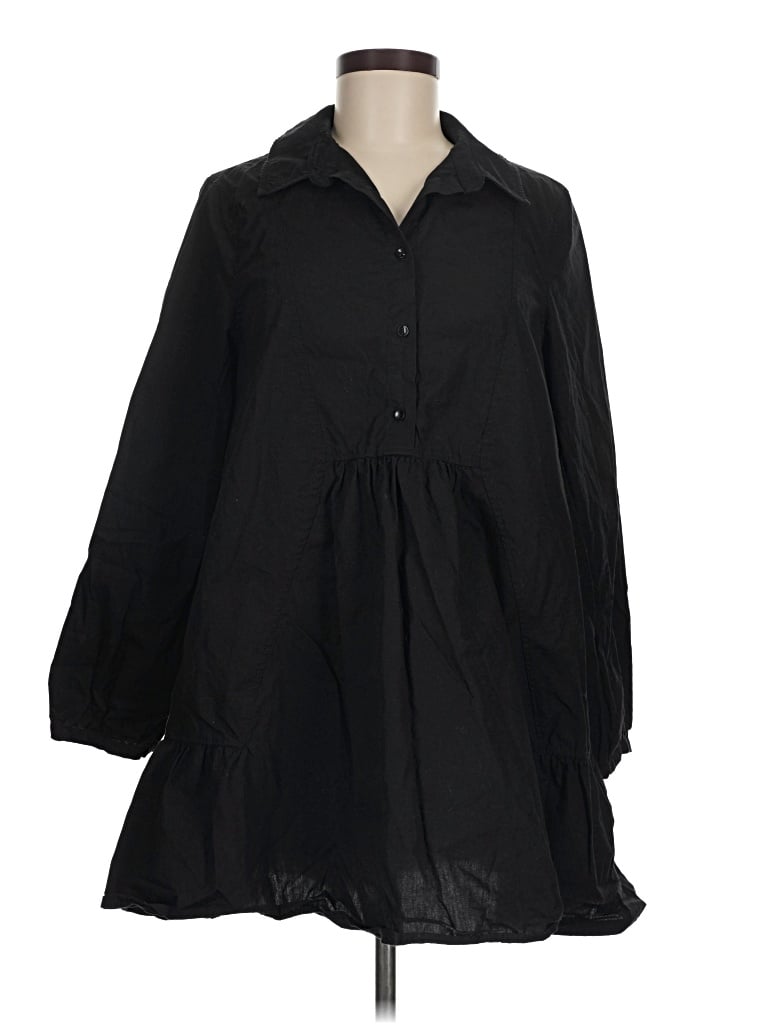Pre-owned Zara Casual Dress In Black