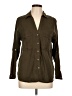 Zara Brown 3/4 Sleeve Button-Down Shirt Size L - photo 1