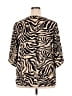 VIISHOW Animal Print Tan Short Sleeve Blouse Size 2X - photo 2