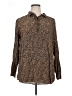 GOODTHREADS 100% Viscose Animal Print Brown Long Sleeve Blouse Size XL - photo 1