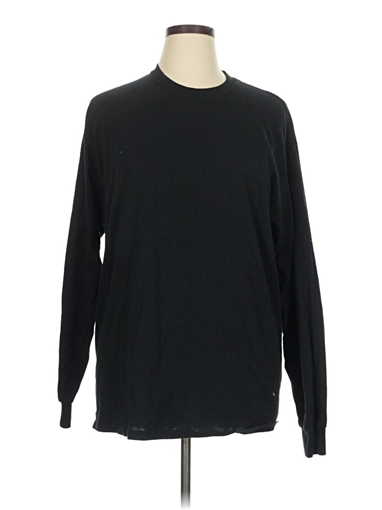 Pre-owned Gildan Long Sleeve T-shirt In Black