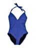 LOFT Beach Solid Blue One Piece Swimsuit Size S - photo 1