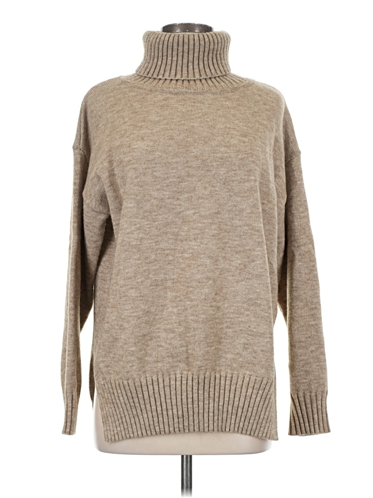 Pre-owned Unbranded Turtleneck Sweater In Brown