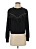 Bar III Black Long Sleeve Top Size S - photo 1