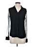 Express 100% Polyester Black Long Sleeve Blouse Size S - photo 1