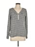 Candie's 100% Polyester Gray Long Sleeve Blouse Size L - photo 1