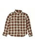 Crewcuts 100% Cotton Plaid Brown Long Sleeve Button-Down Shirt Size 10 - photo 1