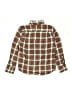 Crewcuts 100% Cotton Plaid Brown Long Sleeve Button-Down Shirt Size 10 - photo 2