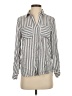Workshop Republic Clothing Stripes Silver Long Sleeve Blouse Size XS - photo 1