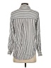 Workshop Republic Clothing Stripes Silver Long Sleeve Blouse Size XS - photo 2