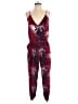 Aqua 100% Polyester Paisley Red Jumpsuit Size XS - photo 1