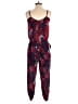 Aqua 100% Polyester Paisley Red Jumpsuit Size XS - photo 2