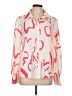 Assorted Brands 100% Polyester Print Pink 3/4 Sleeve Blouse Size L - photo 1