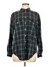 Joe Fresh Plaid Green Long Sleeve Button-Down Shirt Size L - photo 1