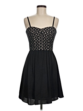 newborn navy blue dress Girls' Navy Blue Lace Eyelet Dress main image 1