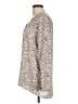 DR2 Animal Print Tan Long Sleeve Blouse Size L - photo 5