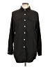 Unbranded 100% Polyester Solid Black Long Sleeve Blouse Size L - photo 1