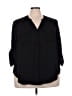 Torrid 100% Polyester Black 3/4 Sleeve Blouse Size 2X Plus (2) - photo 1
