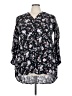 Torrid Floral Black 3/4 Sleeve Blouse Size 3X Plus (3) - photo 1