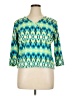 Ruby Rd. Teal 3/4 Sleeve Blouse Size XL - photo 1