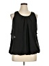 Dots 100% Polyester Black Sleeveless Blouse Size XL - photo 1