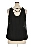 Dots 100% Polyester Black Sleeveless Blouse Size XL - photo 2