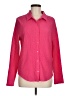 Inner Circle Inc. Houndstooth Pink Long Sleeve Blouse Size M - photo 1