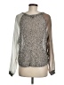 Sparkle & Fade 100% Polyester Silver Long Sleeve Blouse Size M - photo 2
