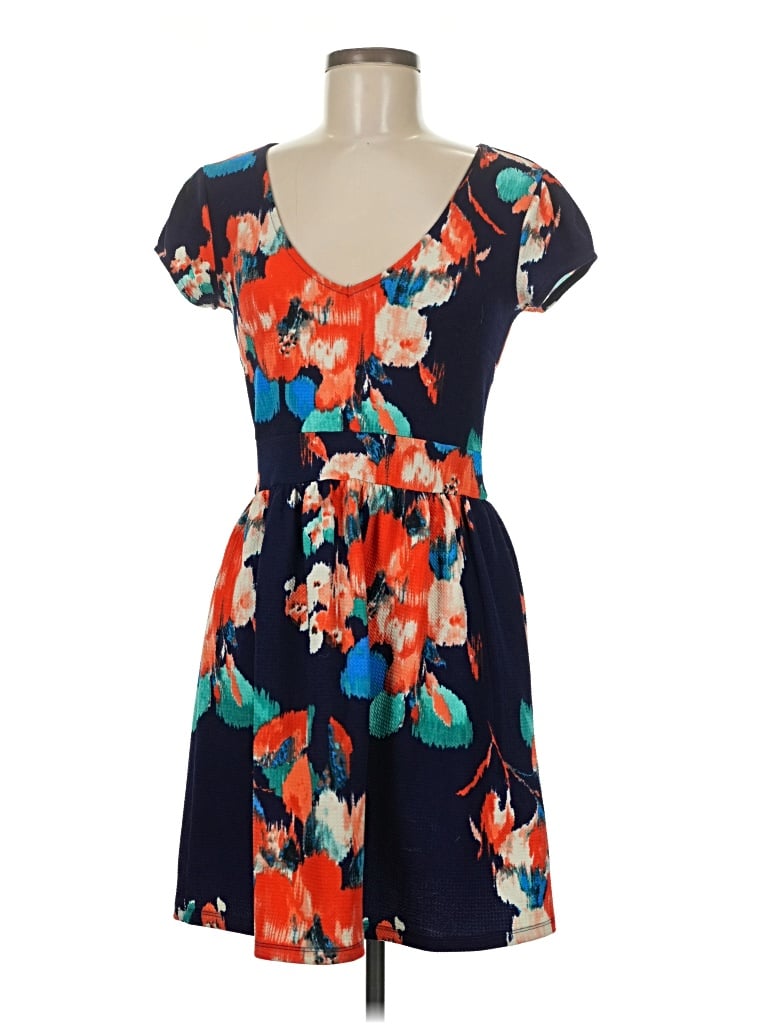 Pre-owned Three Pink Hearts Casual Dress In Blue