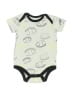 Champion 100% Cotton Print Ivory Short Sleeve Onesie Size 0-3 mo - photo 1