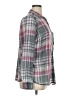 Maurices Plaid Gray Long Sleeve Blouse Size 14 (0) - photo 4
