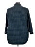 Mixit 100% Cotton Plaid Green 3/4 Sleeve Button-Down Shirt Size 3X - photo 2