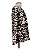 Lularoe Floral Graphic Black Long Sleeve Henley Size L - photo 4