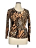 Pierri Animal Print Brown Cardigan Size 1X - photo 1