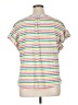 Terra & Sky Stripes White Short Sleeve Blouse Size 0X - photo 2