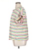 Terra & Sky Stripes White Short Sleeve Blouse Size 0X - photo 5