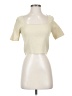 All:Row 100% Nylon Ivory Short Sleeve Turtleneck Size S - photo 1