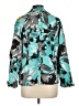 Sag Harbor 100% Polyester Print Teal Jacket Size 12 - photo 2