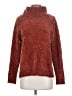 Volcom 100% Polyester Tweed Red Brown Turtleneck Sweater Size S - photo 1