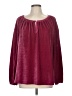 Dylan Burgundy Long Sleeve Blouse Size M - photo 1