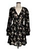 Shein 100% Polyester Floral Black Casual Dress Size 6 - photo 1