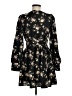 Shein 100% Polyester Floral Black Casual Dress Size 6 - photo 2