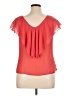Dots 100% Polyester Red Short Sleeve Blouse Size XL - photo 2