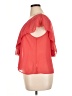 Dots 100% Polyester Red Short Sleeve Blouse Size XL - photo 5