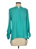 a.n.a. A New Approach 100% Polyester Teal Long Sleeve Blouse Size S - photo 1