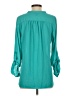 a.n.a. A New Approach 100% Polyester Teal Long Sleeve Blouse Size S - photo 2