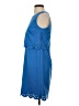 Ann Taylor LOFT Solid Blue Casual Dress Size 0 - photo 5